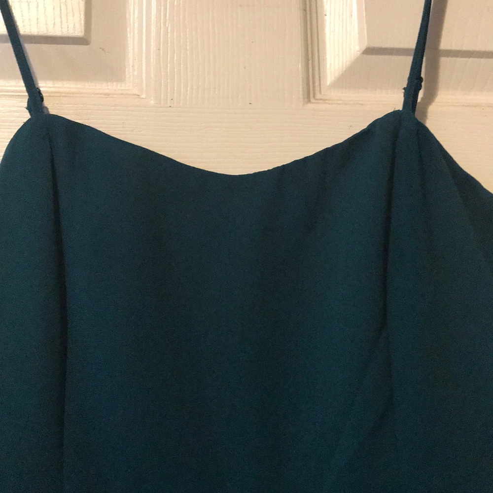 Emerald green jumpsuit size 6 - Picture 3 of 4